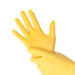 Vienreizlietojamie nitrila cimdi, dzelteni, S/M/L/XL (100gab.)