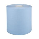 Abena papīra dvieļu rullis, neitrāls, 2 slāņu, 150 m x 20 cm, zils, no pārstrādāta papīra